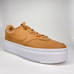 Nike Court Vision Alta LTR Light Cognac/White Shoes. Size 9. Style: DM0113 200.